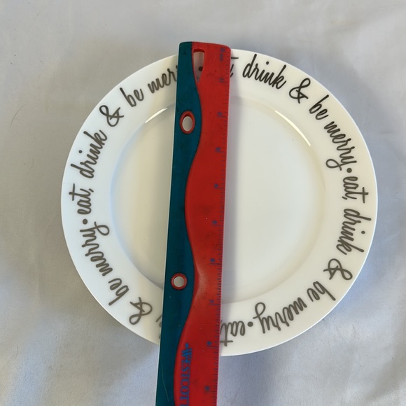 Vintage Ciroa Bone China "Be Merry" Salad/Dessert Plate Retired -set of 4 - Picture 9 of 10